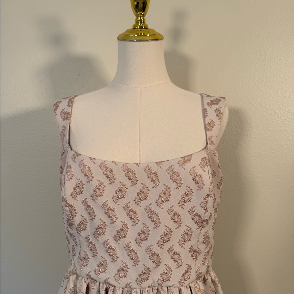 Sachin + Babi Beige and Blush Strapless Midi Dress - Picture 4 of 10